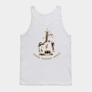 Paris Vintage Fashion Style Illustration Tank Top